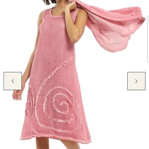 Parsley & Sage Pink Textured Sleeveless Dress